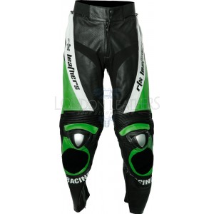 RTX GREEN Aero Evo Leather Biker Trouser Pant